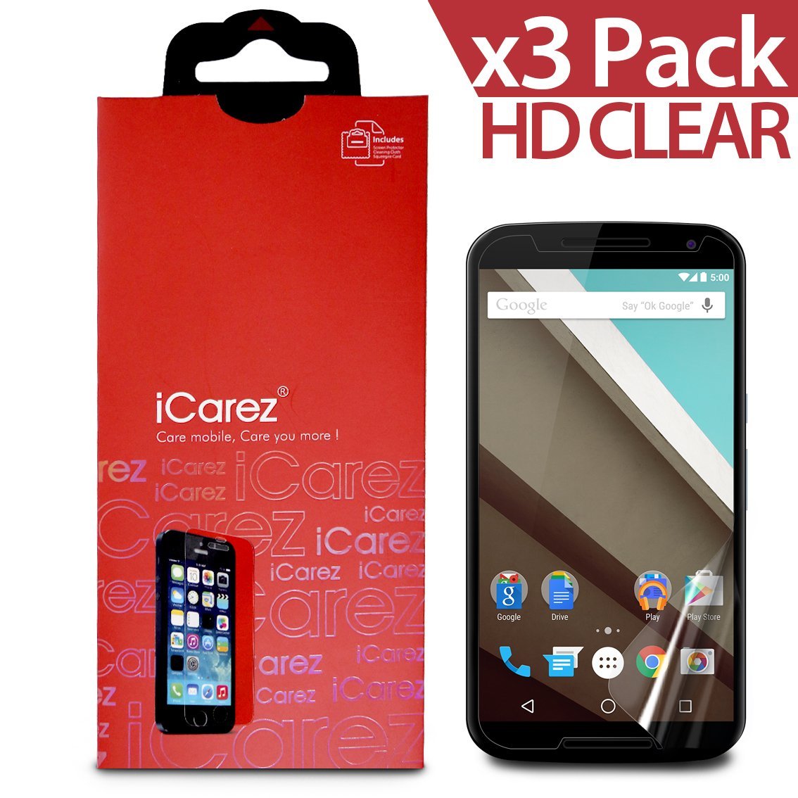 Motorola Google Nexus 6 HD Clear Screen Protector