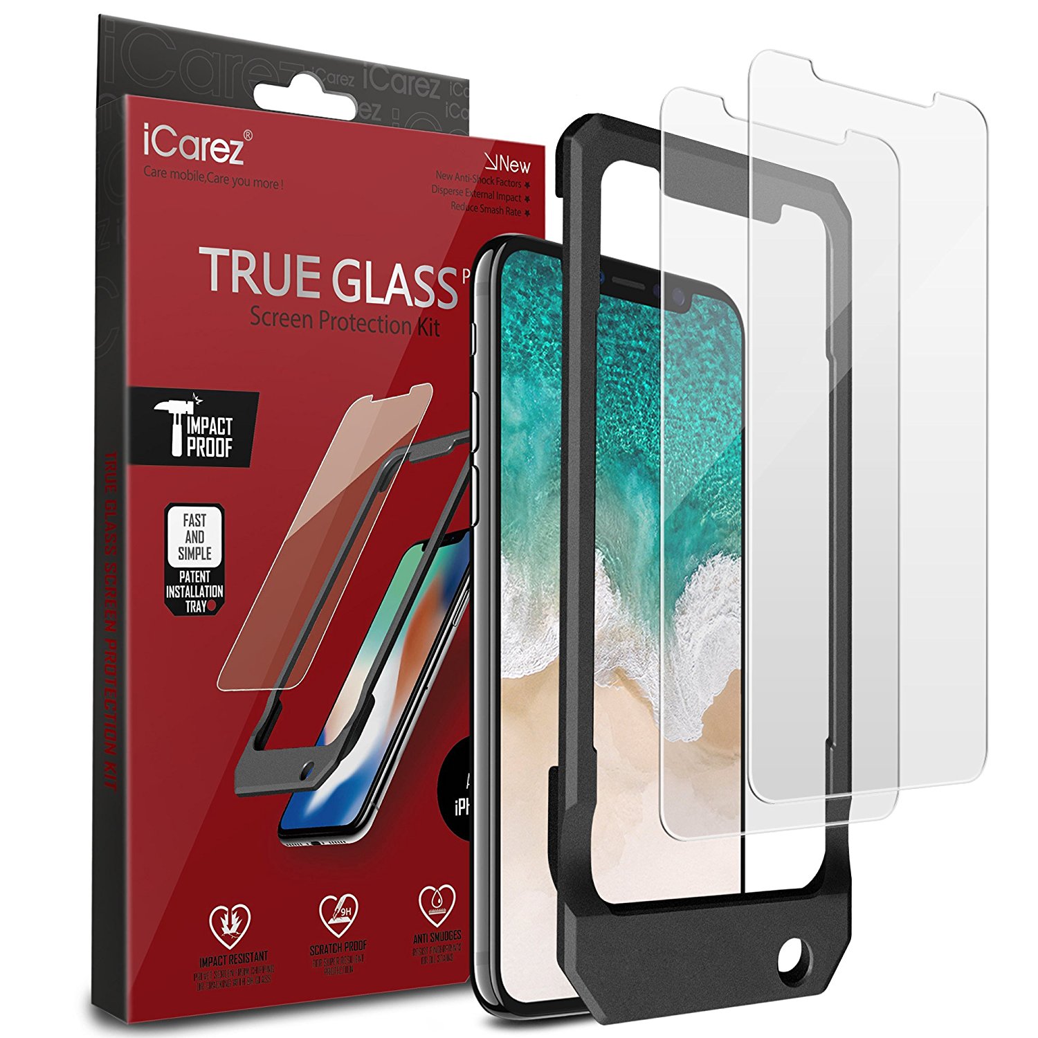 iPhone X 0.33MM Tempered GlassTray Installation