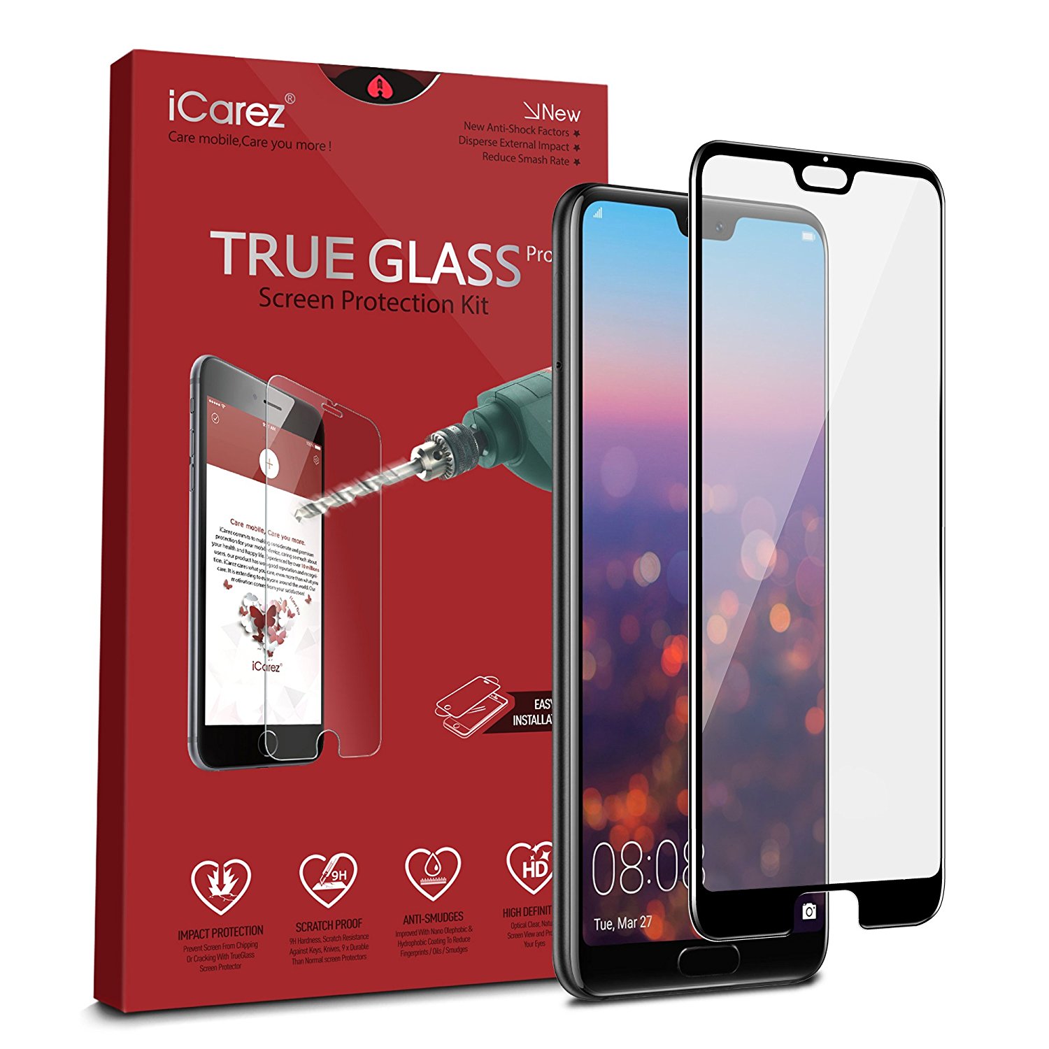 Huawei P20 Full Coverage Glass(Case Friendly)