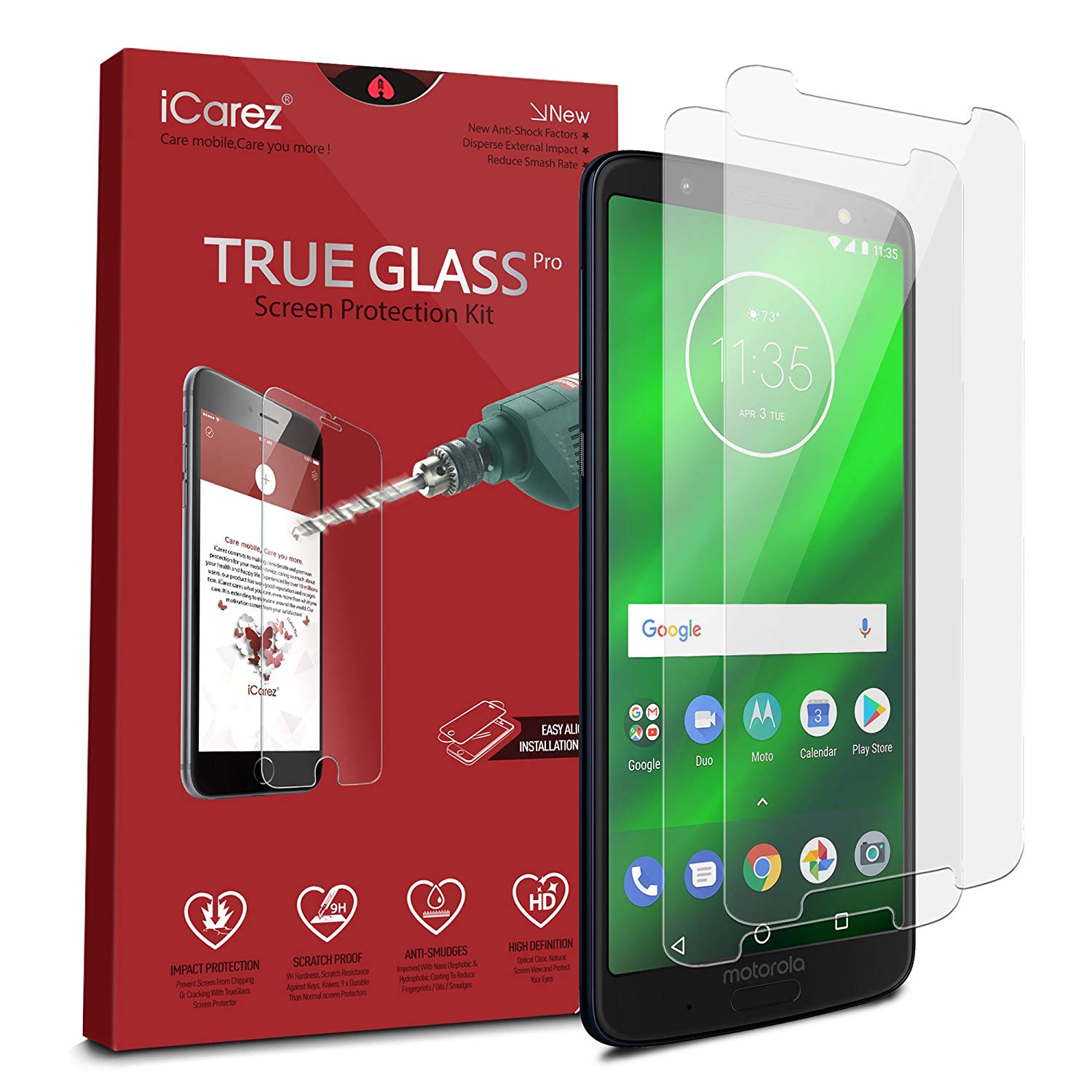 Moto G6 Plus 0.33MM Tempered Glass