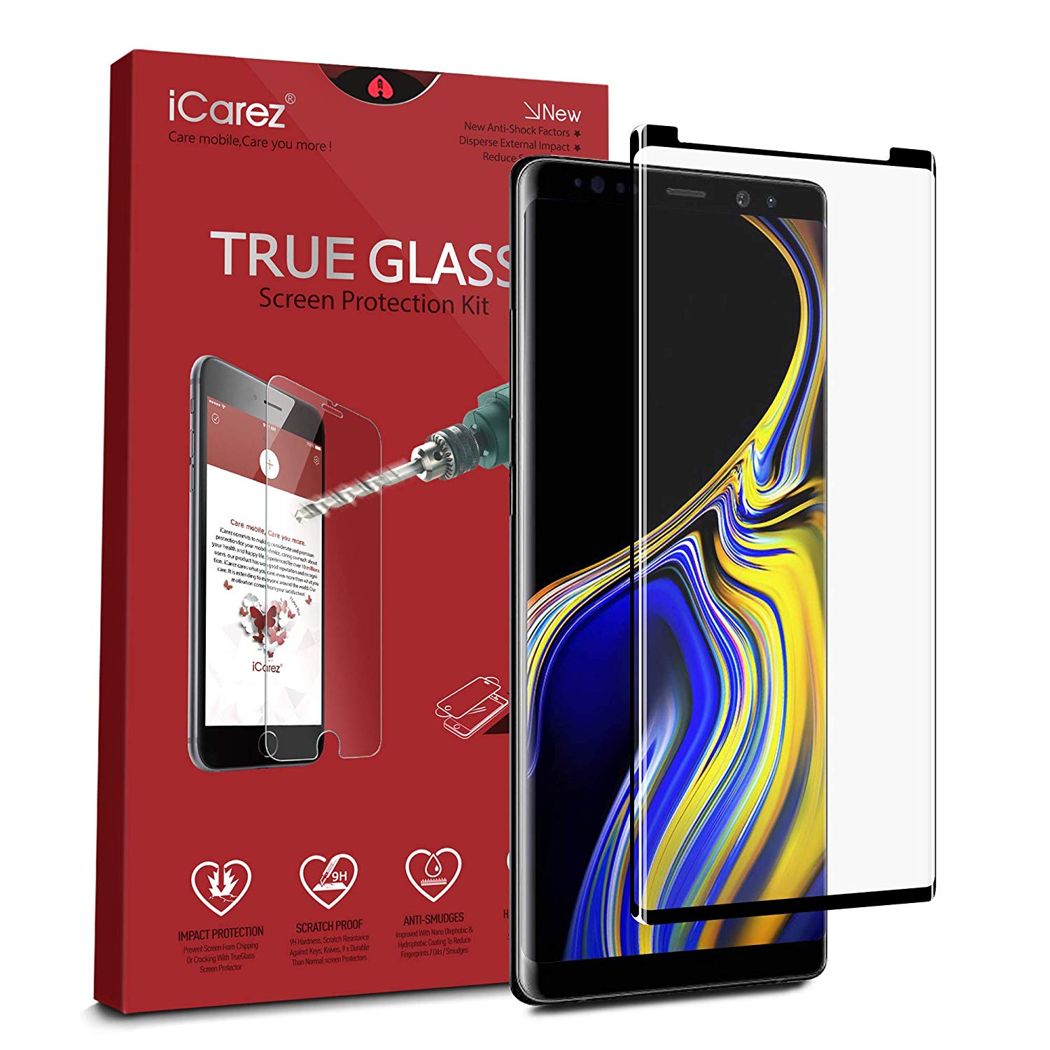Galaxy Note 9 Full Coverage Glass[Case Friendly]