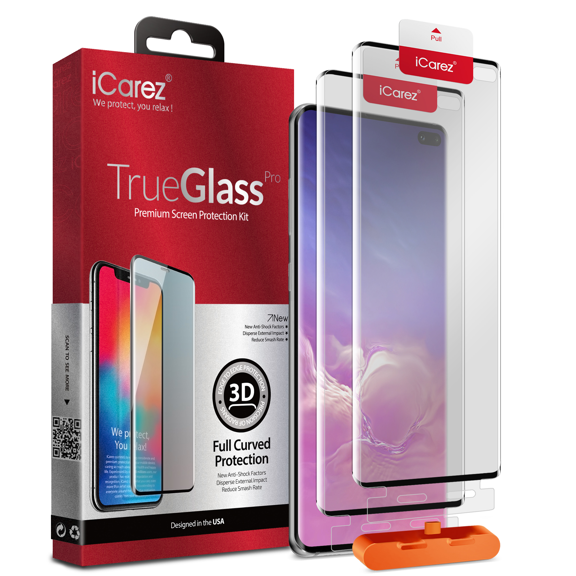 Galaxy S10 Plus Full Coverage Glass(Case Friendly)
