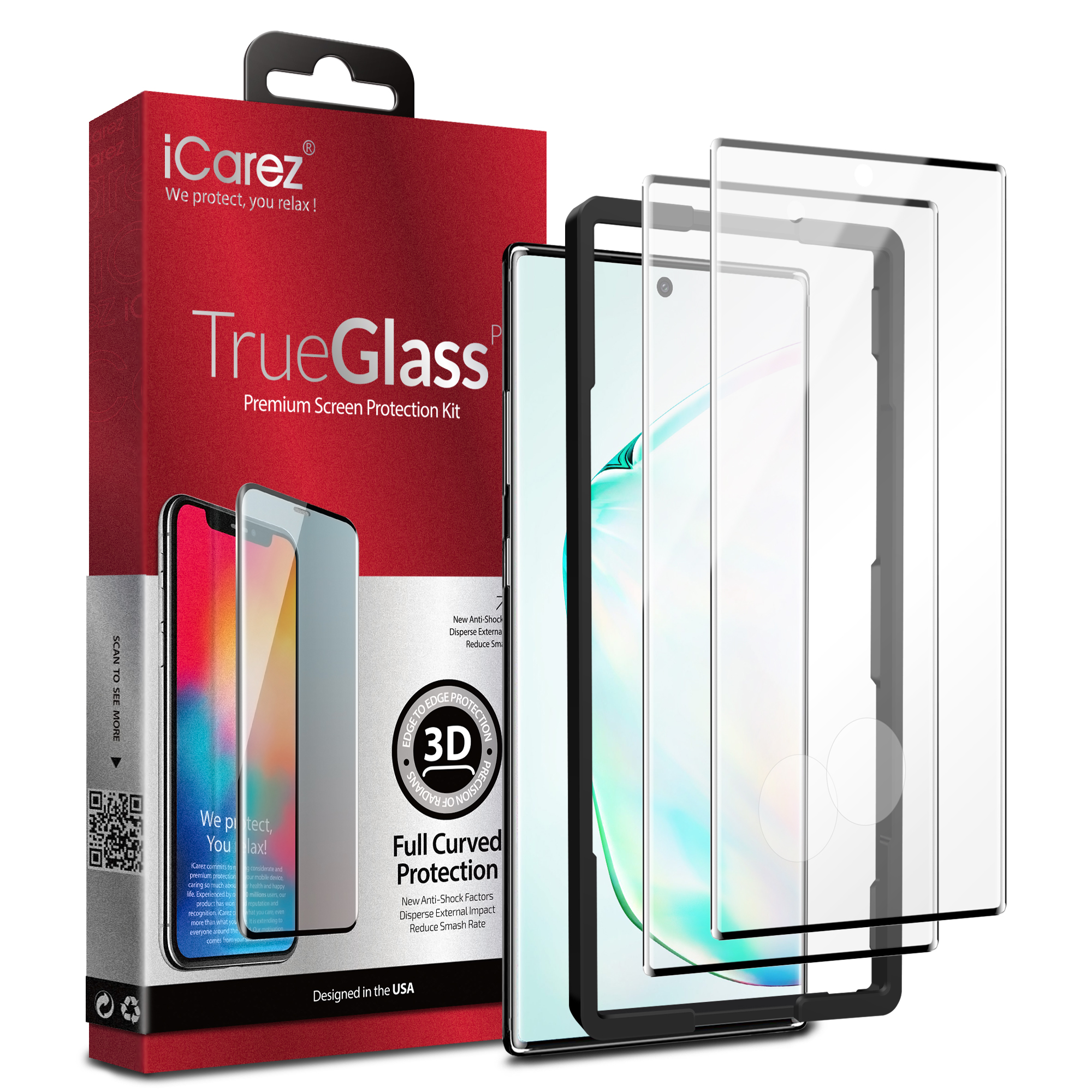 Galaxy Note 10 3D Full Coverage Glass（2-pack）